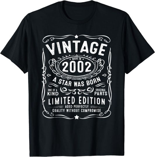 Discover 21 Year Old Vintage 2002 Made In 2002 21st Birthday Gift T-Shirt