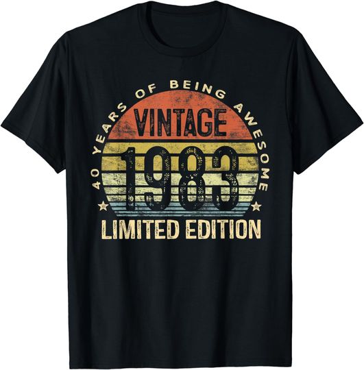 Discover Vintage 1983 Limited Edition 40 Year Old Gifts 40th Birthday T-Shirt