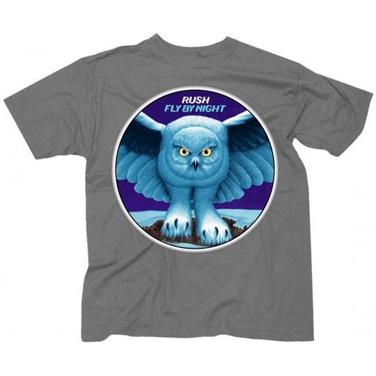 Discover Rush Fly By Night Album Cover Gray T-Shirt