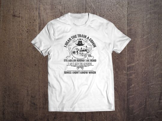 Discover Johnny Cash I hear the train a comin T-Shirt
