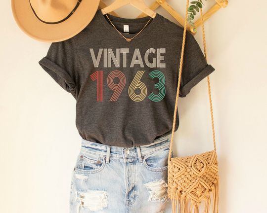 Discover 60th Birthday Shirt, Vintage 1963 Shirt, 60th Birthday Gift for Men