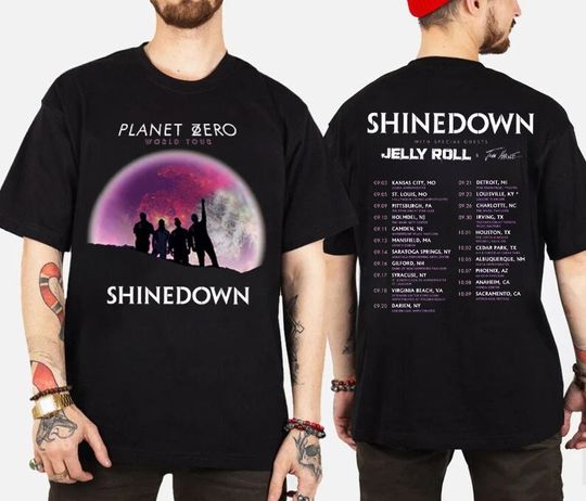 Discover Shine down Planet Zero World Tour 2022 Shirt, Shine down Shirt, Tour 2022 T-shirt