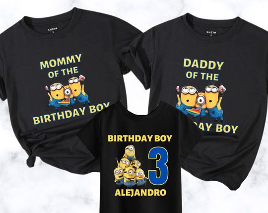 Discover Minions Family Bundle Birthday Shirts