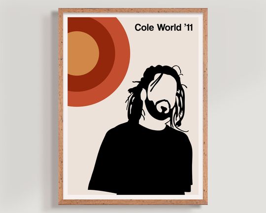 Discover J Cole Print Wall Art Portrait