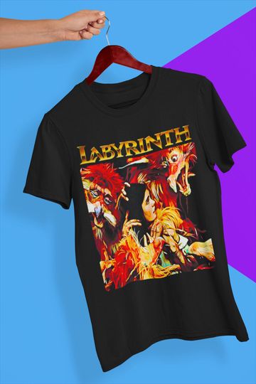 Discover Labyrinth, Sarah and Fireys Soft T-Shirt, Vintage 80's Movie Shirt