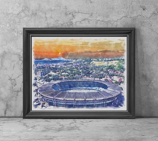 Discover S.S.C. Napoli - Stadio Diego Armando Maradona Stadium Poster