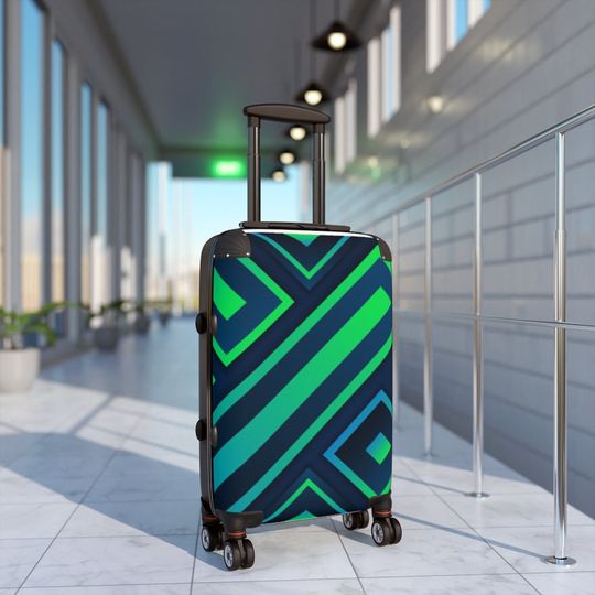 Discover Neon green pattern suitcase