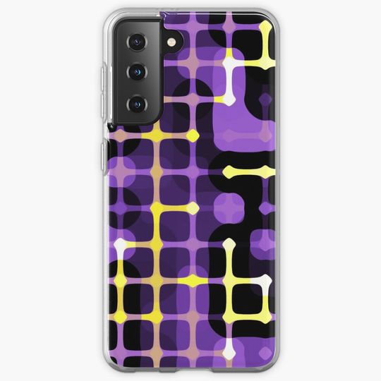 Discover Nonbinary Pride Abstract Circuitry Pattern Samsung Galaxy Phone Case