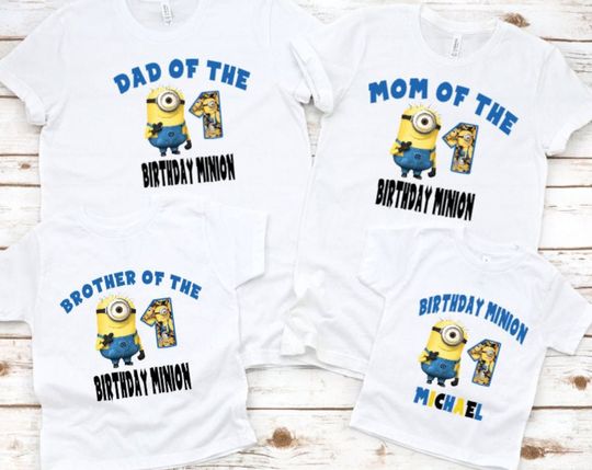 Discover Minions Matching Family Birthday Shirts