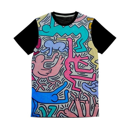 Discover Keith Haring Classic Panel 3D T-Shirt
