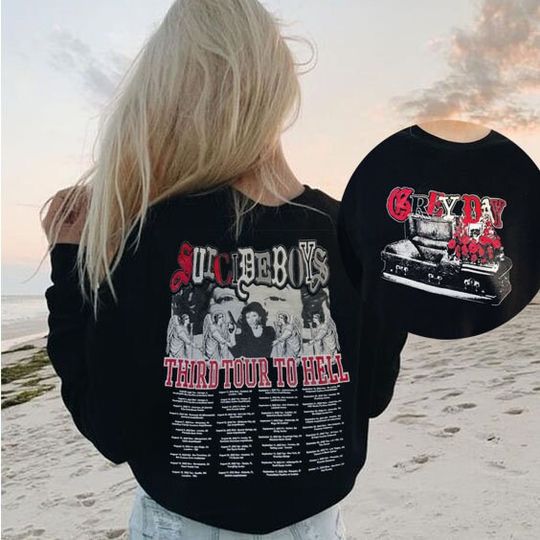 Discover SB Boys SuicideboyS merch, Suicideboys Grey Day Thrid Tour To Hell Shirt