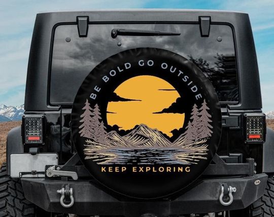 Discover Spare Tire Cover, Keep Exploring, Tire Cover, Car accessories, Road Trip Accessories
