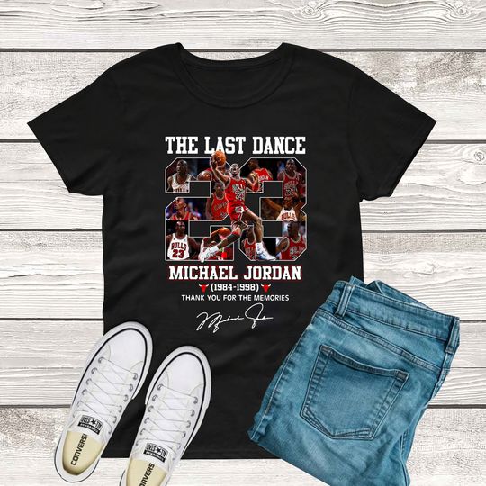 Discover Michael Jordan 23 Signature 1984-1998 T-Shirt