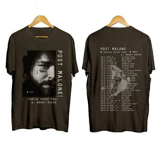 Discover Post Malone Twelve Carat Tour Double sided tshirt