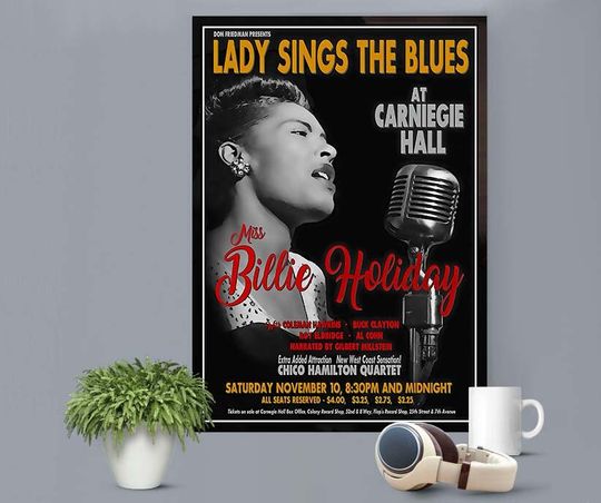 Discover Billie Holiday 1956 Carnegie Hall Concert Poster