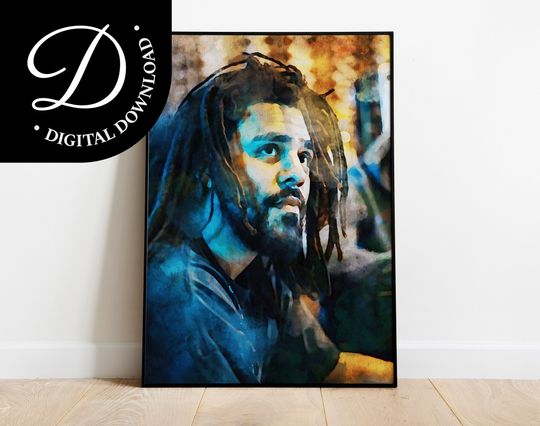Discover J cole poster, J cole digital poster
