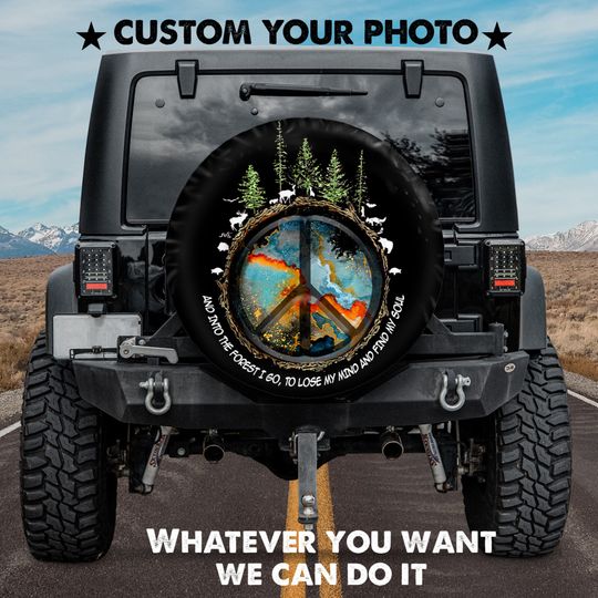 Discover Hippie Forest Spare Tire Cover For Car, Personalized Tire Cover