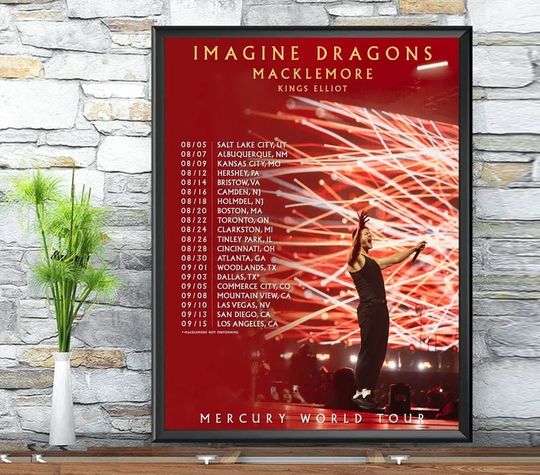 Discover Imagine Dragons Mercury Tour Concert 2022 Poster, Mercury Tour 2022 Poster