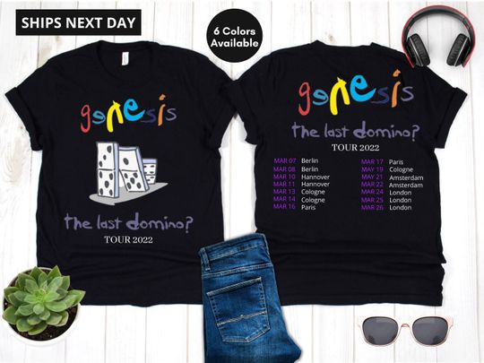 Discover Genesis The Last Domino Tour 2022 Unisex T-Shirt, Music Band Concert T-Shirt