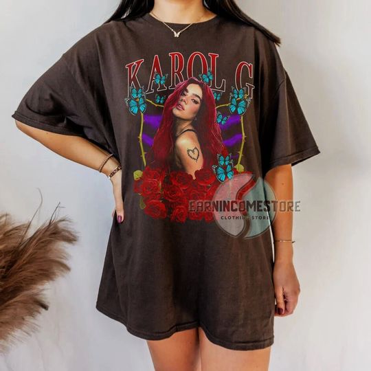 Discover Karol G Red Hair Shirt, Bichota Red Shirt, Karol G Merch