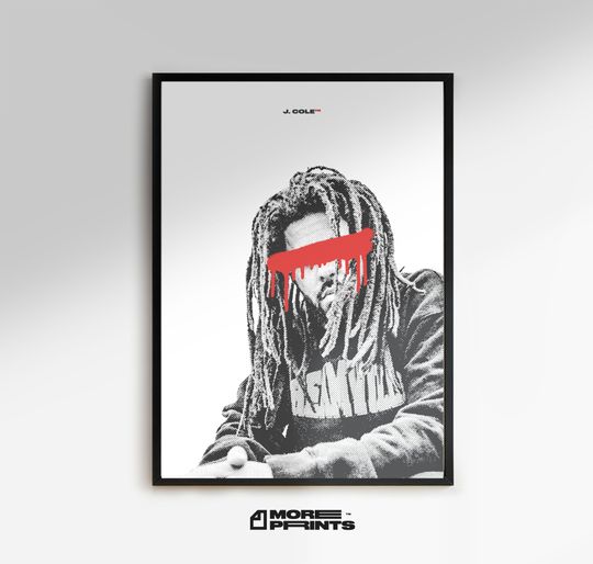 Discover Digital J Cole Portrait Music Poster