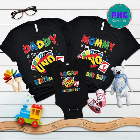 Discover Customize Uno Game Birthday Family Shirt, Custom Family Matching Uno Game Birthday Shirt