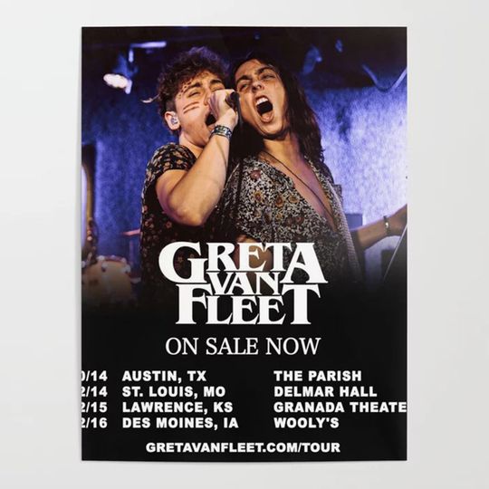 Discover Greta Van Fleet On Tour 2022 Poster