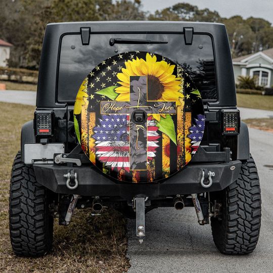 Discover Faith Hope Love Spare Tire Cover