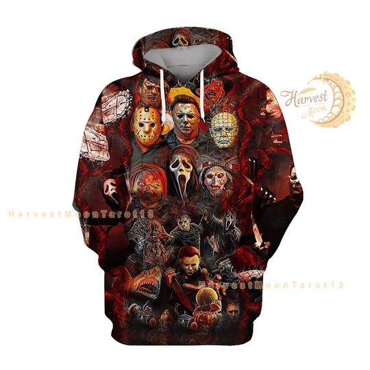 Discover Horror Movie Character Halloween 3D Hoodie