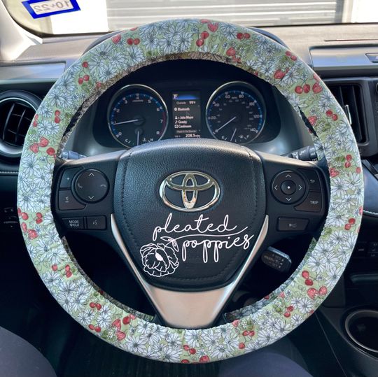 Discover Daisy Strawberry Cherry Floral Steering Wheel Cover