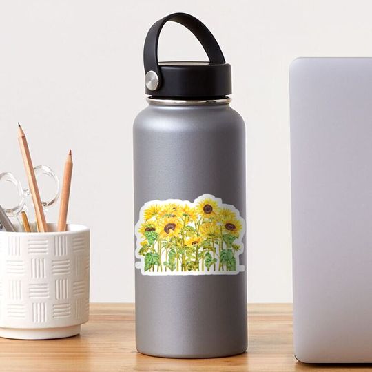 Discover yellow sunflower Sticker