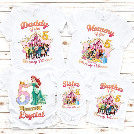 Discover Personalized Birthday Princess Shirt, Birthday Party, WDW Princess Shirt, Family Shirt