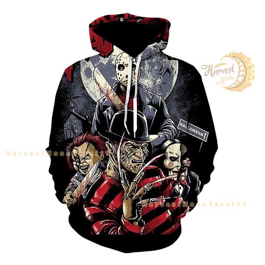 Discover Freddy Krueger Character 3D Hoodie