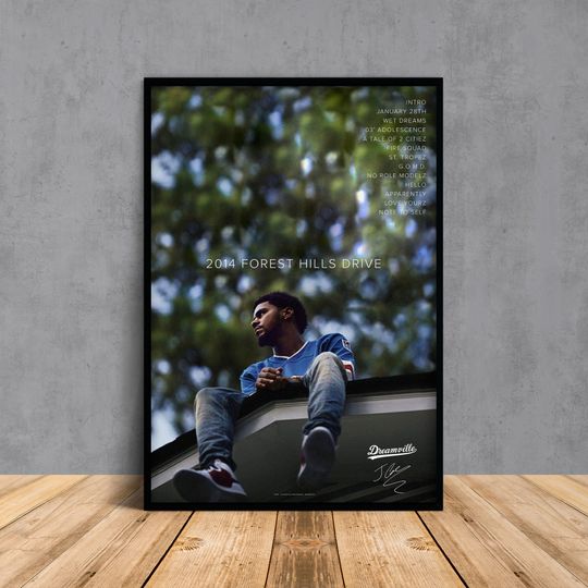 Discover J Cole Album Poster from 2014 Forest Hills Drive
