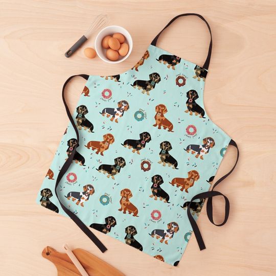 Discover Dachshund and donuts Apron