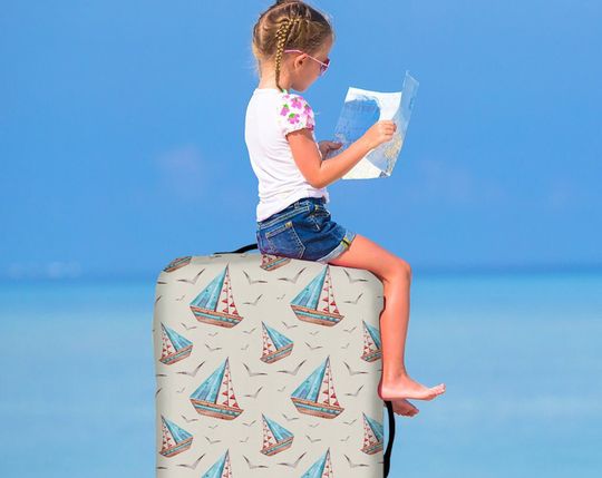 Discover Sailboat Luggage Cover
