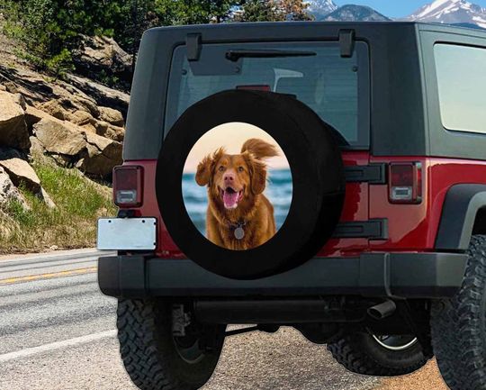 Discover Custom Photo Tire Cover, Personalized Tire Cover with Dog Photo