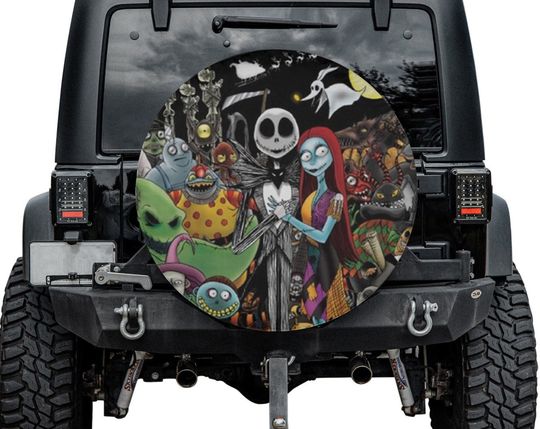 Discover Nightmare Before Christmas Spare Tire Cover, Halloween Welcome Tire Cover
