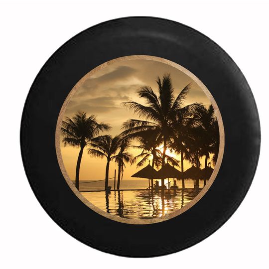 Discover Tropical Paradise Spare Tire Cover