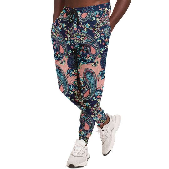 Discover Floral Paisley Pattern Athletic Joggers