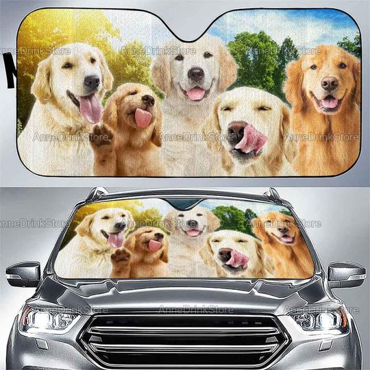 Discover Golden Retriever Car Sunshade, Dog Car Accessories