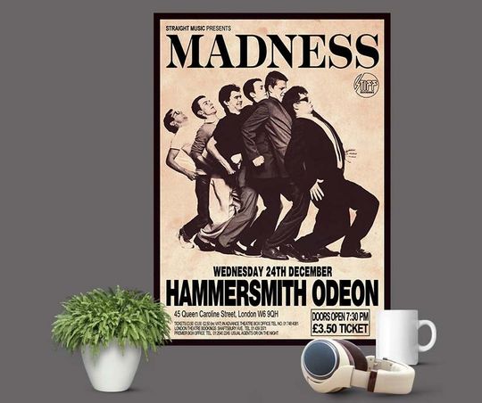 Discover Madness - Hammersmith London 1980 Concert Poster