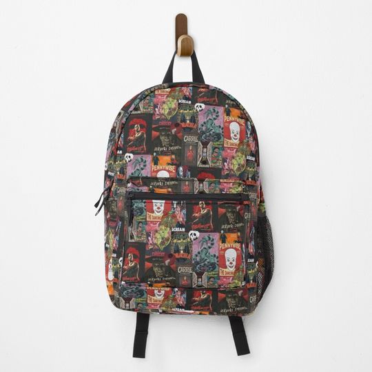 Discover halloween horror movie collage  Backpack