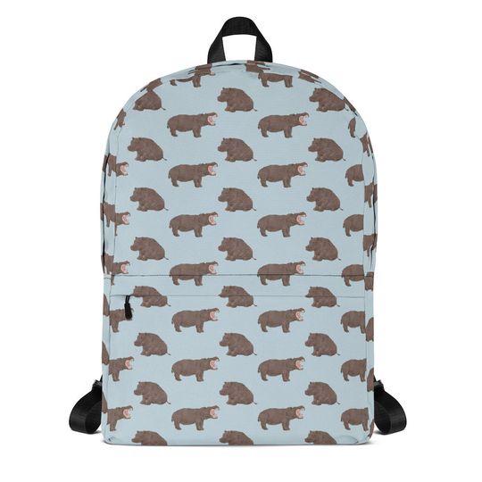 Discover Hippo Backpack, Animal Backpack, Hippopotamus Gift