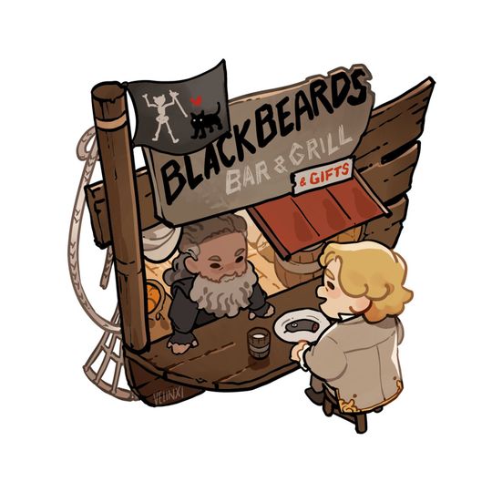 Discover Our Flag Means Death - Blackbeard Bar & Grill sticker