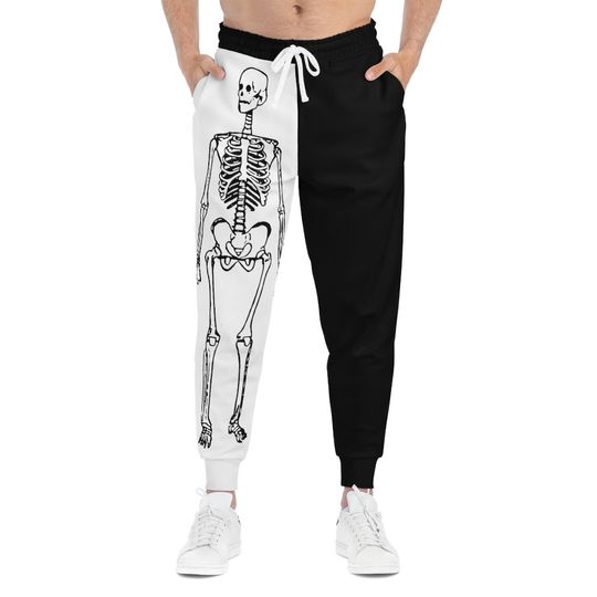 Discover Athletic Joggers - Skeleton Halloween Print Color