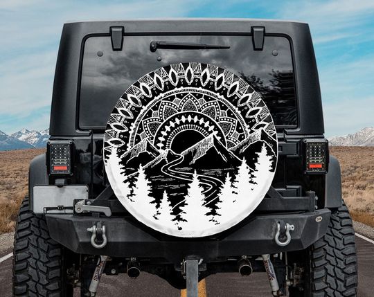 Discover Mandala Mountain Spare Tire Cover