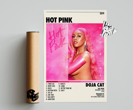 Discover Doja Cat Poster | Hot Pink Poster | Doja Cat Hot Pink Tracklist
