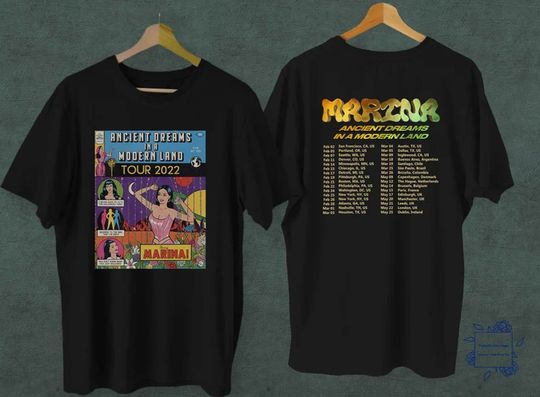 Discover Marina And The Diamonds Ancient Dreams In A Modern Land Tour 2022 T-Shirt