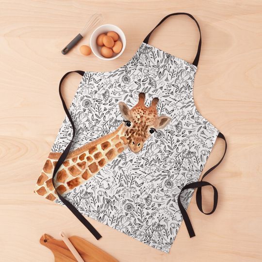 Discover Watercolor Giraffe Apron